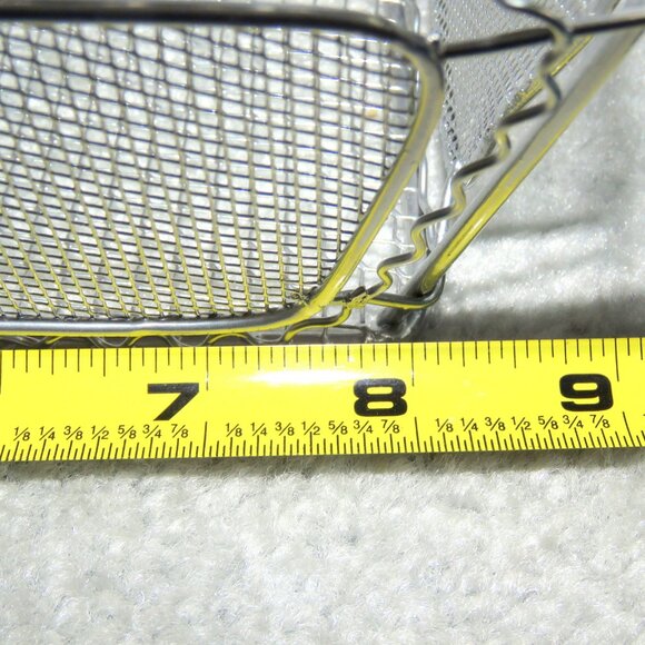 Silvertone Wire Mesh Decorative Rectangle Basket - Picture 14 of 16
